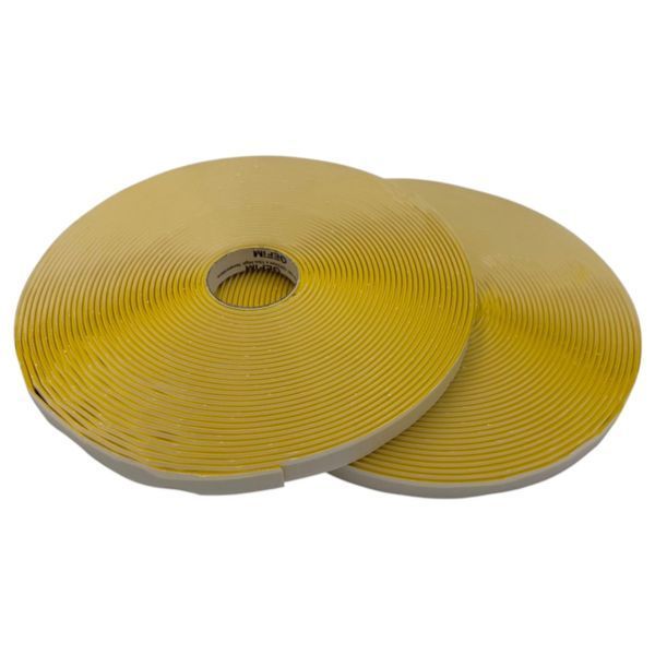 Герметизирующая лента 12х3 мм Sealant Tape GFM-1BT205 желтая, рулон 15 м, max 205&deg;C