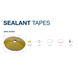 Герметизирующая лента 12х3 мм Sealant Tape GFM-1BT205 желтая, рулон 15 м, max 205&deg;C GFM-1BT205I-Y12X03 фото 3