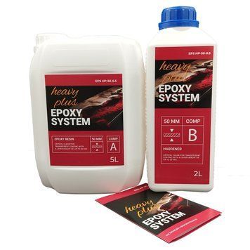 Прозрачная эпоксидная смола 6.5 кг + отвердитель Heavy Plus комплект для заливки столешниц, форм, полов