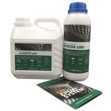 Эпоксидная смола 3 кг для карбона и стеклоткани CARBON UNI комплект с отвердителем