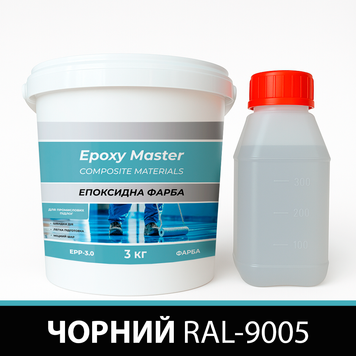Эпоксидная краска для промышленных полов 3 кг черная RAL9005